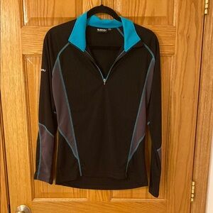 Subaru Black and Blue Quarter-Zip Pullover Size Small